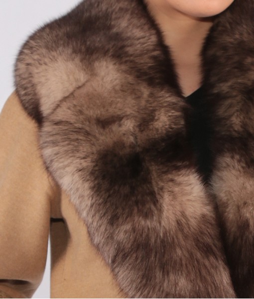 Luxury Cashmere Coat With Shearling